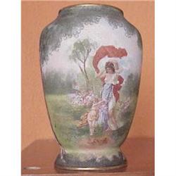 OLD EUROPEAN PORCELAIN JAR - MARKED GOBELIN #1045709