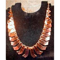 RENOIR Copper NECKLACE VINTAGE Aztec Style #1045773