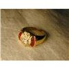 Image 1 : Estate 14K YG Gold Designer Diamond Ruby Ring #1046181