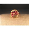 Image 1 : Estate 14K Gold Ruby Diamond Horseshoe #1046260