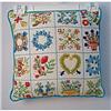 Image 1 : Embroidery Sampler Pillow #1046740