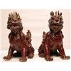 Image 1 : Pair of Red Ceramic Chinese Fu Dogs #1047061