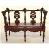 Image 1 : Victorian Carved Walnut Bench/Loveseat #1047076