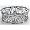 Image 1 : Diamond Bracelet wtih Openwork Floral Design #1047092