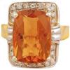 Image 1 : Citrine and Diamond Cocktail Ring #1047096