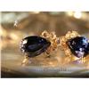 Image 1 : RHJ Brilliant Synthetic Sapphire Earrings & #1053640