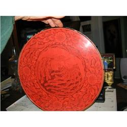 Chinese Lacquerware Tray /  OLD!  /  Birds #1053739