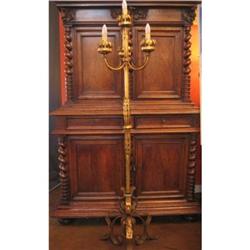 Pair of Spanish Gilded Iron Floor Lamps #1053747