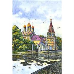 Watercolor "Old Moscow. 19 centuries"  #1053811