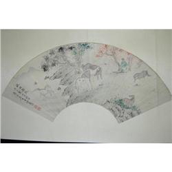 20th Century Chinese Fan Painting #1053849