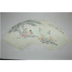 20th Century Chinese Fan Painting #1053856