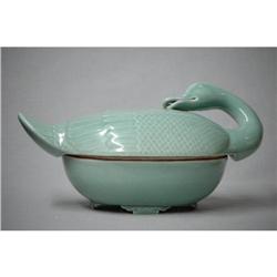 19th Century Porcelain Duck #1053896