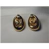 Image 1 : Estate 14K Pink Rose Gold Drop Leaf Earrings #1054120