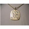 Image 1 : Estate14K Gold Filigree Mop Pearl Slide Pendant#1054125