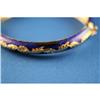 Image 1 : Estate Cobalt Blue Enamel and 18K gold bangle #1054499