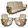 Paul Frankl era,  3 piece rattan set (tropical)#1068030