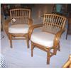 Pair of rattan  arm chairs Tropical Tiki #1068043