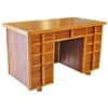 Rattan & Mahogany Desk (modern, mid century) #1068064