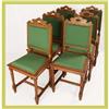 Image 1 : 1930s Belgian Set of 6 Oak Mechelen Chairs #1068439