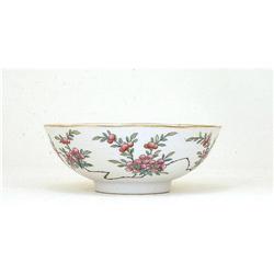 Old Chinese Famille Rose Porcelain Bowl Bird #1068493