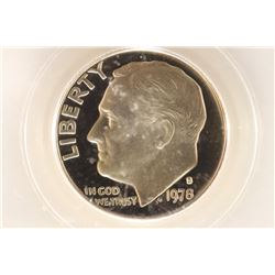1978-S ROOSEVELT DIME PCGS PR69 DCAM
