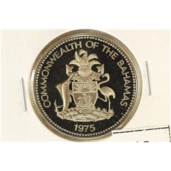 1975 BAHAMAS 50 CENTS SILVER PROOF .2667 OZ. ASW