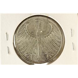 1974-D GERMAN SILVER 5 MARKS BRILLIANT UNC