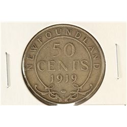 1919-C NEWFOUNDLAND SILVER 50 CENTS