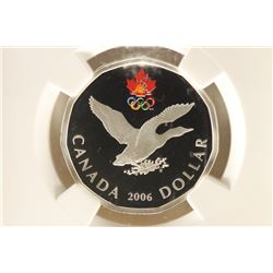 2006 CANADA LUCKY LOONIE COLORIZED SILVER DOLLAR
