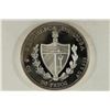 Image 1 : 1992 CUBA SILVER PROOF 50 PESOS 5 OZ. OF SILVER