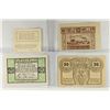 Image 2 : 4 ASSORTED GERMAN NOTGELDS 2-10 & 2-20 HELLERS