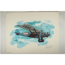 8 1/2'' X 11'' FRAMEABLE TRAVEL AIR 5000 1928-1929