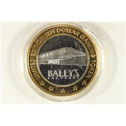 CASINO $10 SILVER TOKEN (UNC) BALLY'S
