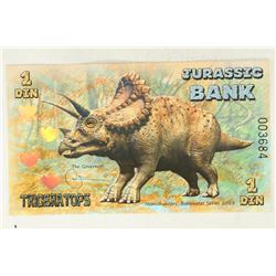2015 JURASSIC BANK TRICERATOPS 1 DIN CRISP UNC