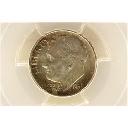 1958-D SILVER ROOSEVELT DIME PCGS MS66FB