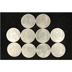 10-ASSORTED IKE DOLLARS