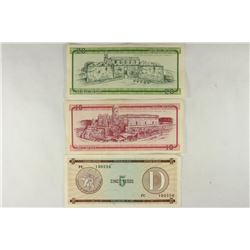 CUBA 5,10 & 20 PESOS FOREIGN EXCHANGE CERTIFICATES