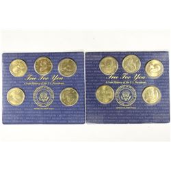 10-SOLID BRASS PRESIDENTIAL TOKENS AS SHOWN