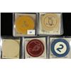 Image 1 : 5 ASSORTED VINTAGE POKER CHIPS