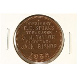 1936 BUFFALO NUMISMATIC ASSOCIATION TOKEN