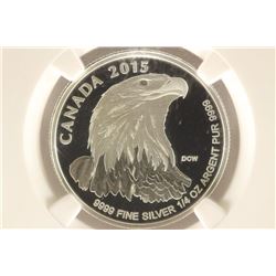 2015 CANADA BALD EAGLE SILVER $3 NGC PF70