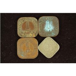 2-1920 STRAITS SETTLEMENTS ONE CENT, 1939 MALAYA
