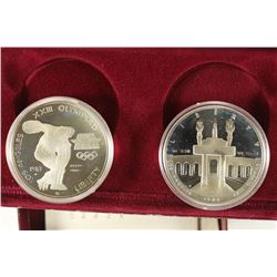 1983/84 US OLYMPICS 2 COIN PROOF SILVER DOLLAR