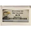Image 3 : 2014 AMERICAN SILVER EAGLE NGC MS70 FIRST RELEASES