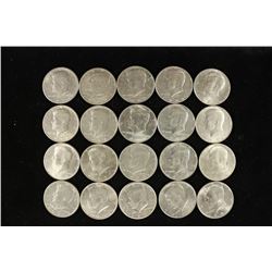 20 ASSORTED 1971-1983 KENNEDY HALF DOLLARS