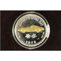 1975 CORVETTE STING RAY PROOF TOKEN 100 MIL