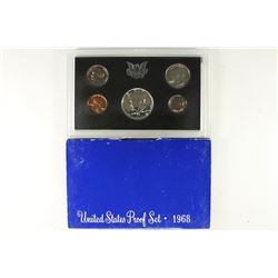 1968 US PROOF SET WITH BOX, 40% SILVER JFK HALF