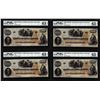 Image 1 : (4) Consecutive 1862 $100 Confederate States of America Notes PMG Ch. Uncirculated 63EPQ