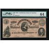 Image 1 : 1864 $100 Confederate States of America Note PMG 64