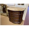 Image 1 : DARK WOOD 4 DRAWER CHEST WITH MARBLE TOP